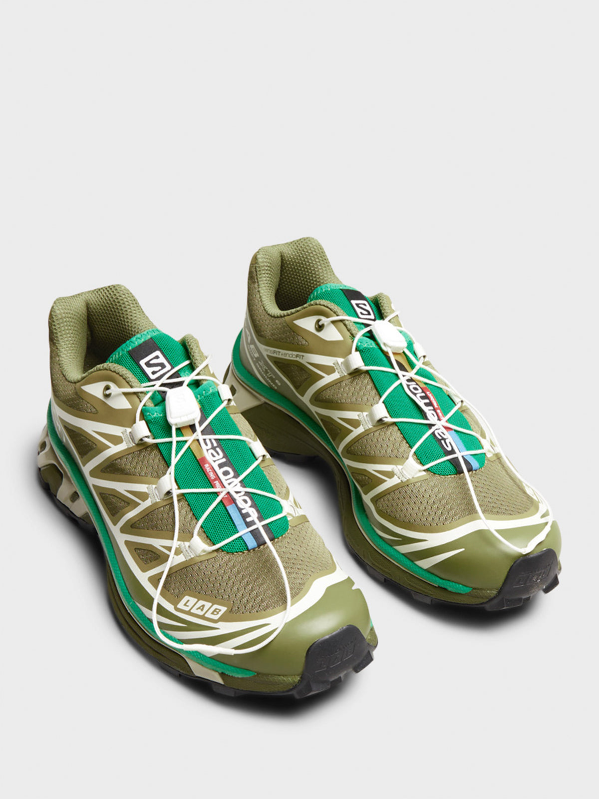 XT-6 Sneakers in Dried Herb, Deep Lichen Green and Bright Green