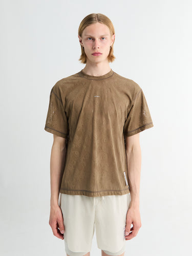 Satisfy - Space-Lace T-shirt in Shitake SA