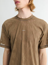 Satisfy - Space-Lace T-shirt in Shitake SA