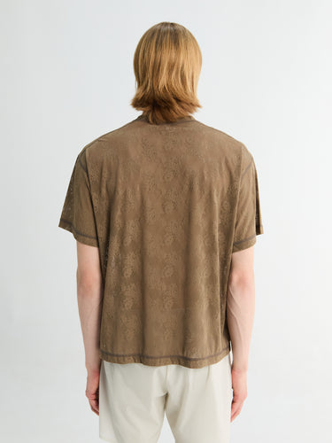 Satisfy - Space-Lace T-shirt in Shitake SA