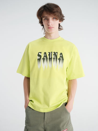 Sauna - Ghost Tee in Neon Green