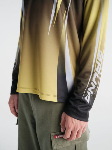 Sauna - Volt L/S Jersey in Neon Green/Black