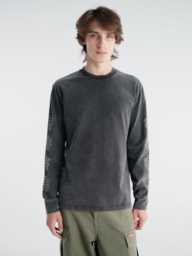 Sauna - Sa Washed L/S in Washed Black