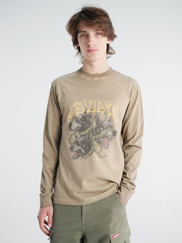 Sauna - Hound L/S Shirt in Washed Beige