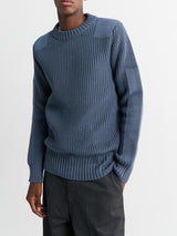 S.N.S. Herning - Robust Crew Neck Sweater in Slate Blue