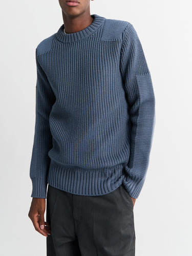 S.N.S. Herning - Robust Crew Neck Sweater in Slate Blue