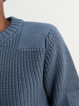 S.N.S. Herning - Robust Crew Neck Sweater in Slate Blue