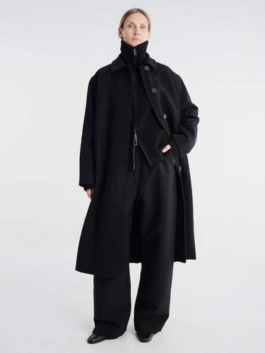 Studio Nicholson - Ria Snw - 725 Outwear - Rounded Overcoat in Dark Navy