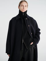 Studio Nicholson - Ria Snw - 725 Outwear - Rounded Overcoat in Dark Navy