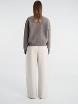 Studio Nicholson - Chatto Snw - 1735 Pants - Belted Round Leg Pant in Putty
