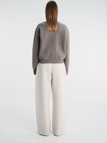 Studio Nicholson - Chatto Snw - 1735 Pants - Belted Round Leg Pant in Putty