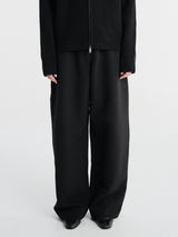 Studio Nicholson - Chatto Snw - 1735 Pants - Belted Round Leg Pant in Black