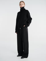 Studio Nicholson - Chatto Snw - 1735 Pants - Belted Round Leg Pant in Black