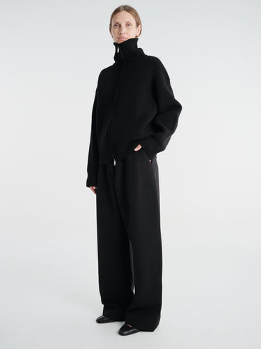 Studio Nicholson - Chatto Snw - 1735 Pants - Belted Round Leg Pant in Black