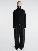 Studio Nicholson - Sandos Sn - 1497 Row Knitwear - Rib Zip Though Jumper in Black