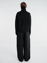 Studio Nicholson - Sandos Sn - 1497 Row Knitwear - Rib Zip Though Jumper in Black
