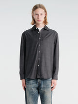 Sororam - Soo Button Down Shirt 05 in Charcoal Check