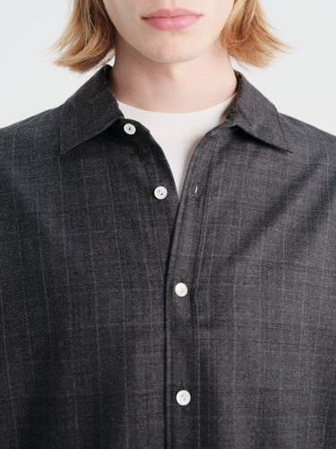 Sororam - Soo Button Down Shirt 05 in Charcoal Check