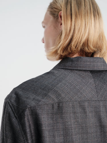 Sororam - Soo Button Down Shirt 05 in Charcoal Check