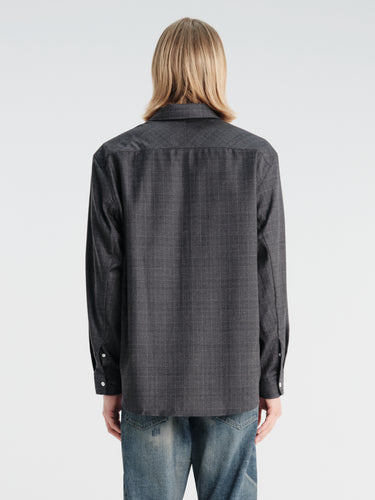 Sororam - Soo Button Down Shirt 05 in Charcoal Check