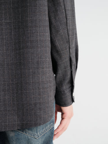 Sororam - Soo Button Down Shirt 05 in Charcoal Check