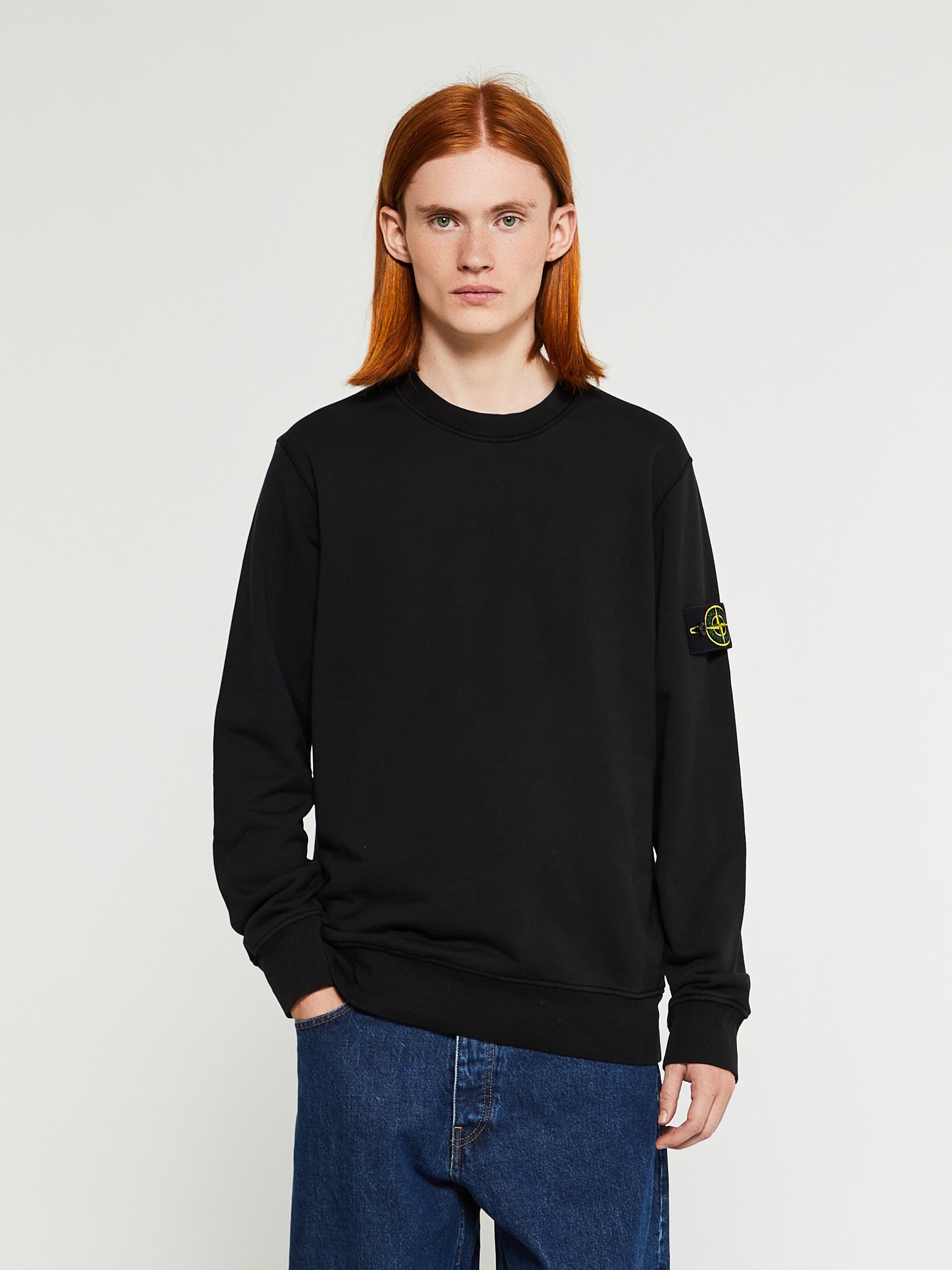 Black crew neck stone island Clearance