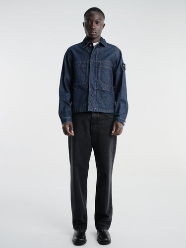 Stone Island - 410006 Biker Jacket in Blue Rinse