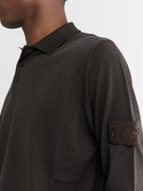 Stone Island - 5100076 Long Sleeve Polo in Dark Brown