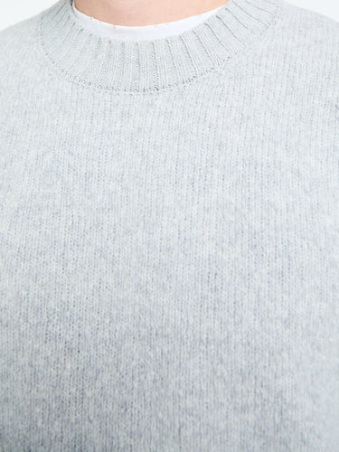 Stone Island - 5100056 Fancy Yarn Crewneck Jumper in Melange Grey