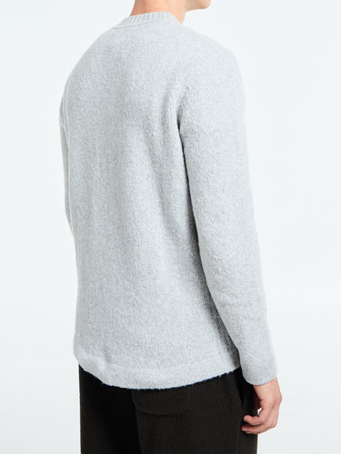 Stone Island - 5100056 Fancy Yarn Crewneck Jumper in Melange Grey