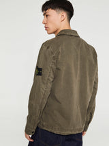 Stone Island - 1200032 Cotton Twill Overshirt in Military Green