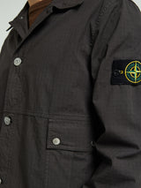 Stone Island - 1200026 Mil-Spec Stretch Ripstop-TC Shirt in Charcoal