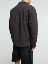 Stone Island - 1200026 Mil-Spec Stretch Ripstop-TC Shirt in Charcoal