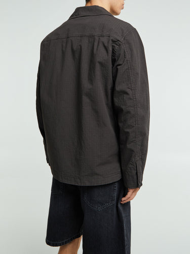 Stone Island - 1200026 Mil-Spec Stretch Ripstop-TC Shirt in Charcoal