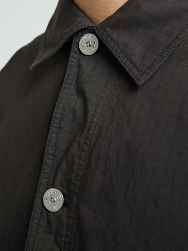 Stone Island - 1200026 Mil-Spec Stretch Ripstop-TC Shirt in Charcoal