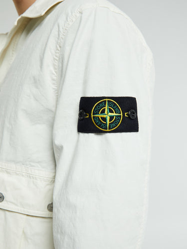 Stone Island - 1200026 Mil-Spec Stretch Ripstop-TC Shirt in Ivory