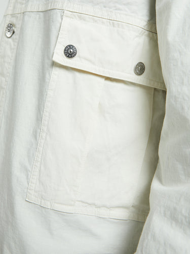 Stone Island - 1200026 Mil-Spec Stretch Ripstop-TC Shirt in Ivory