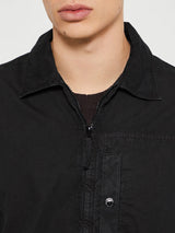 Stone Island - 1200032 Cotton Twill Overshirt in Black