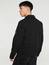 Stone Island - 1200032 Cotton Twill Overshirt in Black