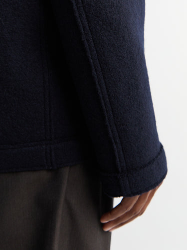 Stone Island - 5100059 Double Breasted Peacoat in Navy Blue