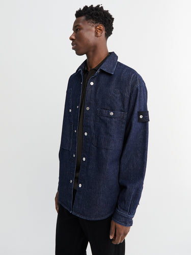 Stone Island - 1100008 Shirt in Indigo Denim