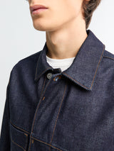 Stone Island - Q100027 Indigo Denim Jacket in Blue Raw