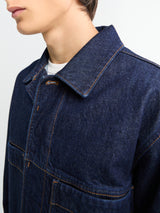 Stone Island - Q100027 Indigo Denim Rinsed Jacket in Blue Rinse