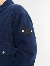 Stone Island - 4100123 Micro Corduroy-Rinsed Bomber in Indigo