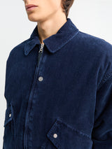 Stone Island - 4100123 Micro Corduroy-Rinsed Bomber in Indigo