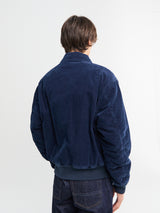 Stone Island - 4100123 Micro Corduroy-Rinsed Bomber in Indigo