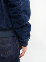 Stone Island - 4100123 Micro Corduroy-Rinsed Bomber in Indigo