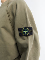 Stone Island - 6100022 Organic Cotton Fleece Sweatshirt in Military Green