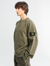 Stone Island - 6100022 Organic Cotton Fleece Sweatshirt in Military Green