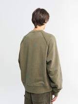 Stone Island - 6100022 Organic Cotton Fleece Sweatshirt in Military Green